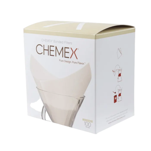 CHEMEX white square paper filters FS-100 6-10 cup, 100 pcs