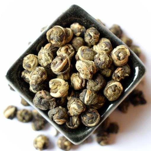China Jasmine Dragon Phoenix Pearls, white tea