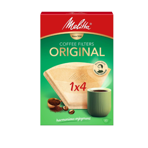 MELITTA unbleached coffee filters Aroma Zones 1X4, 80 pcs